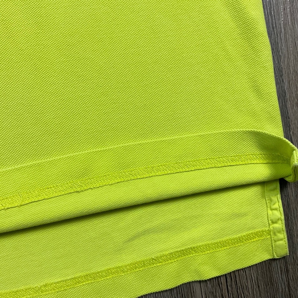 Psycho Bunny Polo Shirt Mens 5 Medium Neon Yellow Embroidered Logo Golf Y2K - Picture 5 of 7